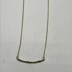 Delicate Gold Bar Pendant Necklace